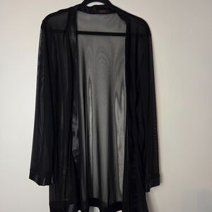 Avidlove Black Sheer Robe
